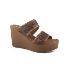 09-021-0607-3587  Roper Women's Diva II Tooled Leather Cognac