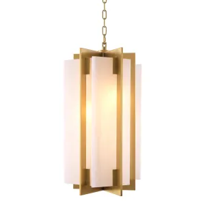 116085UL - Chandelier Lugano antique brass finish UL