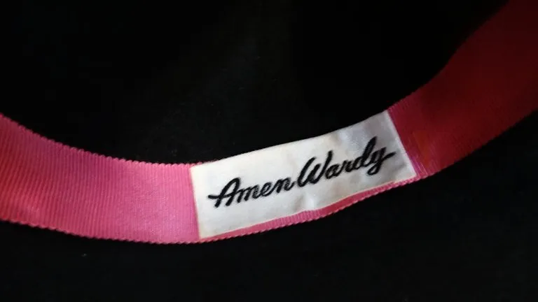 1980s Amen Wardy Rhinestone Bow Hat