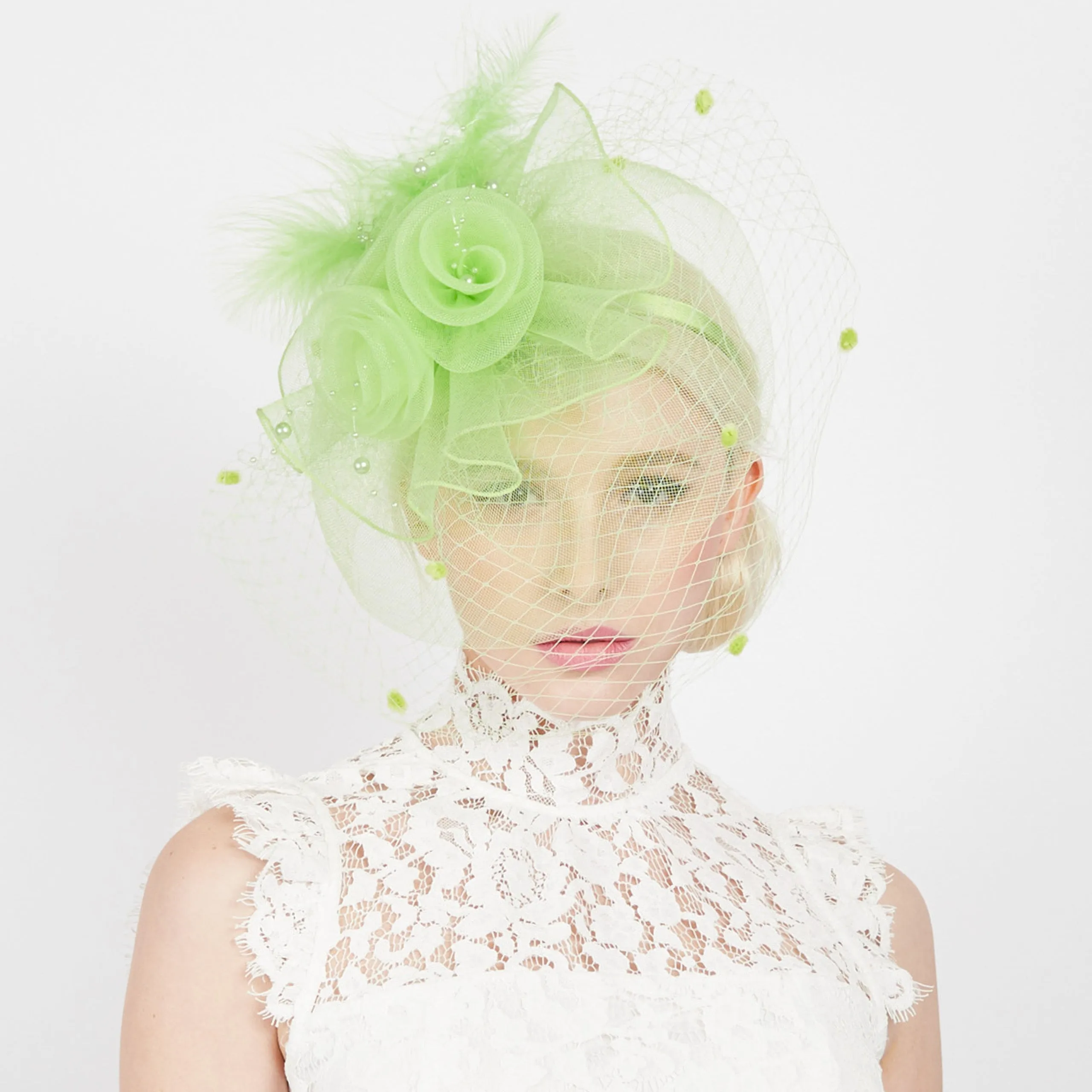3 Flower Mesh Fascinator
