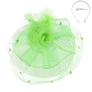 3 Flower Mesh Fascinator