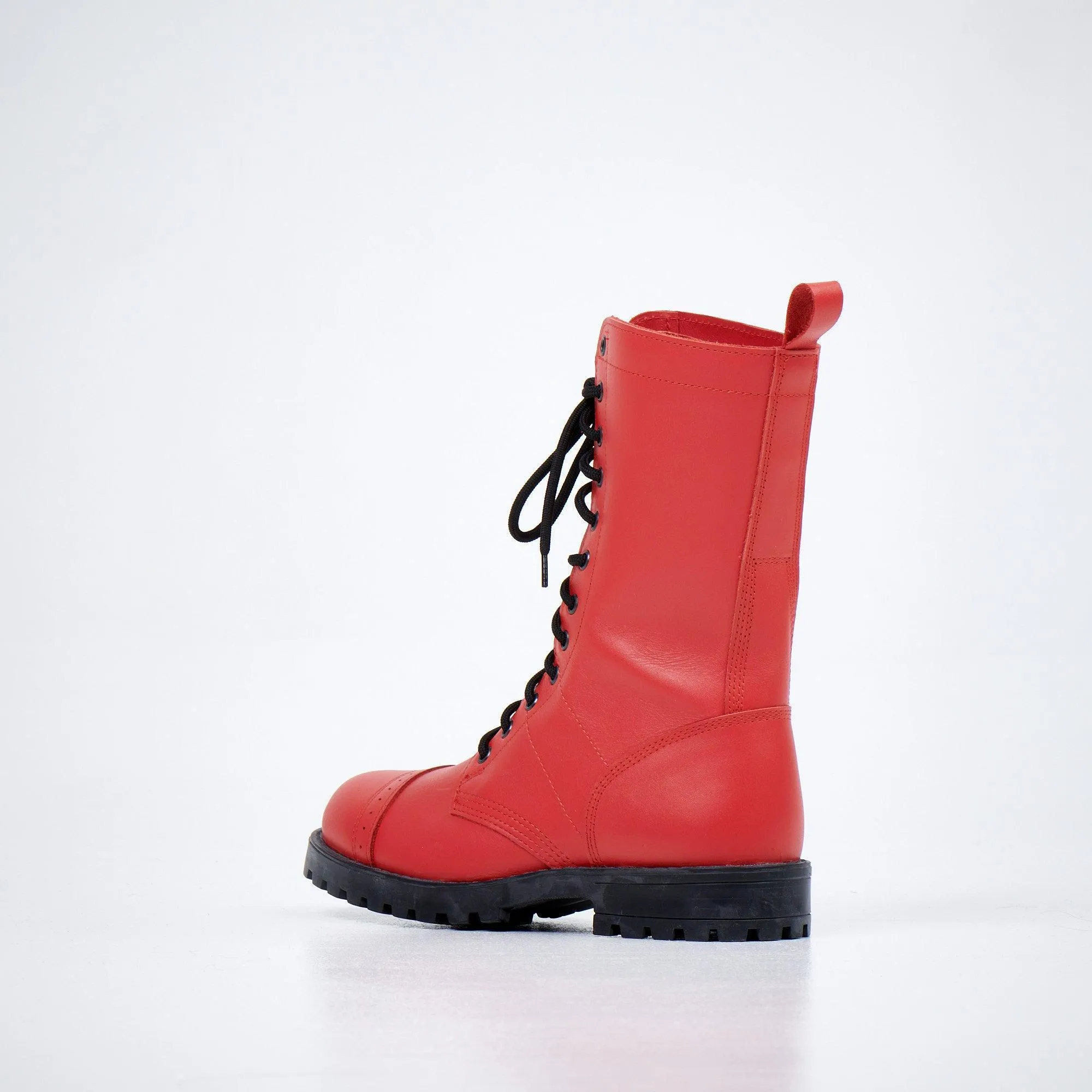 516 aka High Aviator Boots - Red
