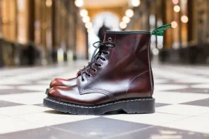 8 eyes Derby boot Burgundy Rub-off