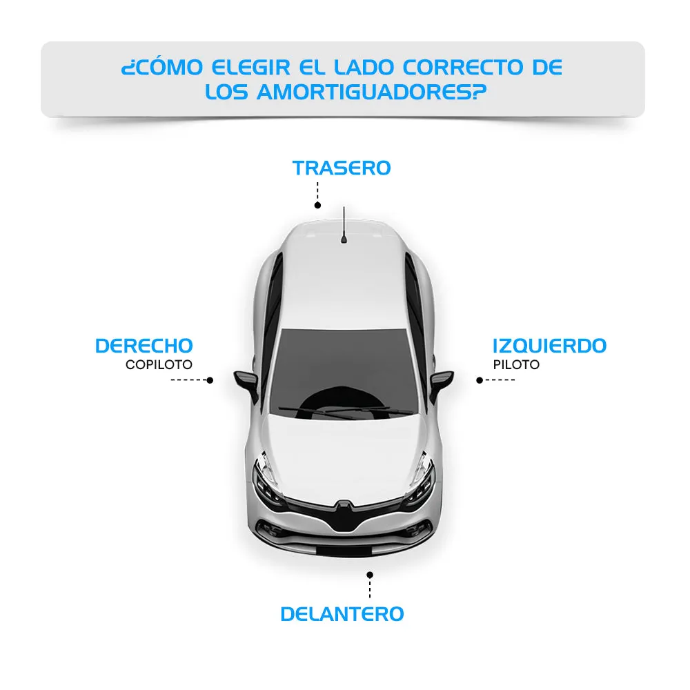 Amortiguador Original Ag Shock Volkswagen Derby 1999-2009 Trasero Izquierdo