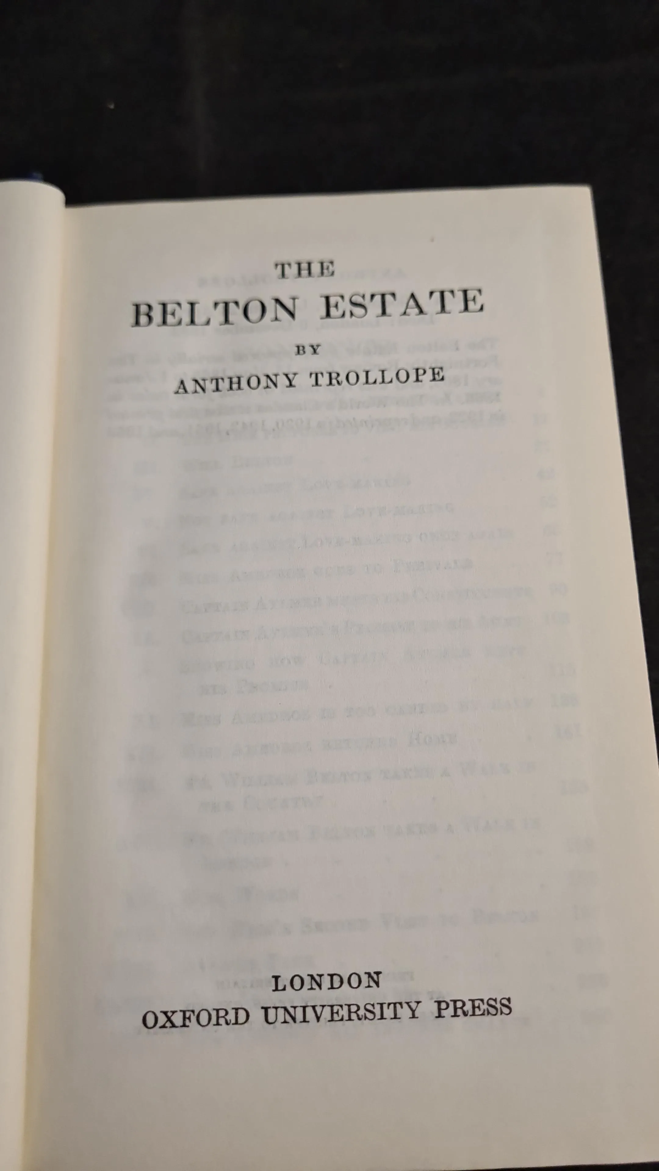 Anthony Trollope - The Belton Estate, Oxford University Press, 1958