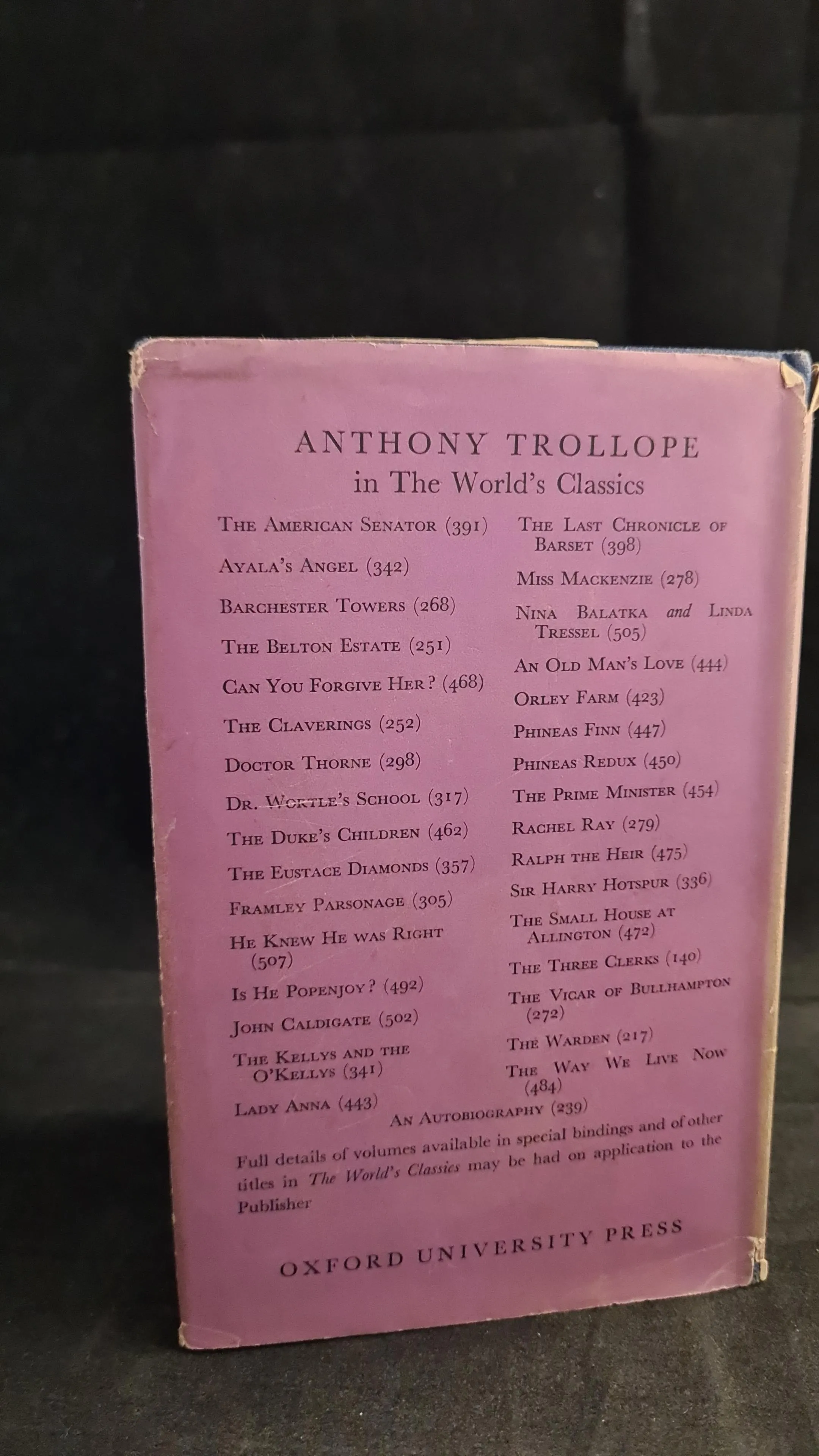 Anthony Trollope - The Belton Estate, Oxford University Press, 1958