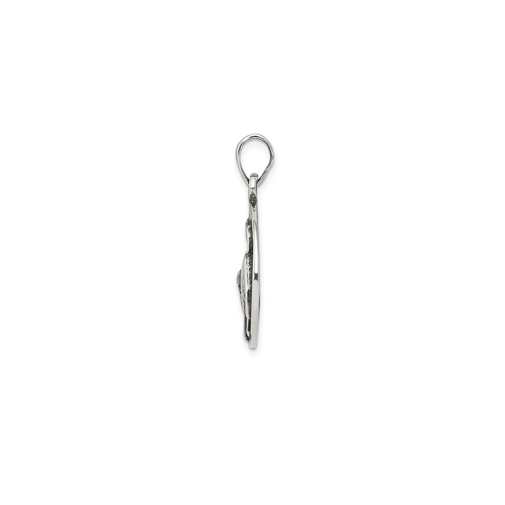 Antique-Finish Taurus Zodiac Pendant (Silver)