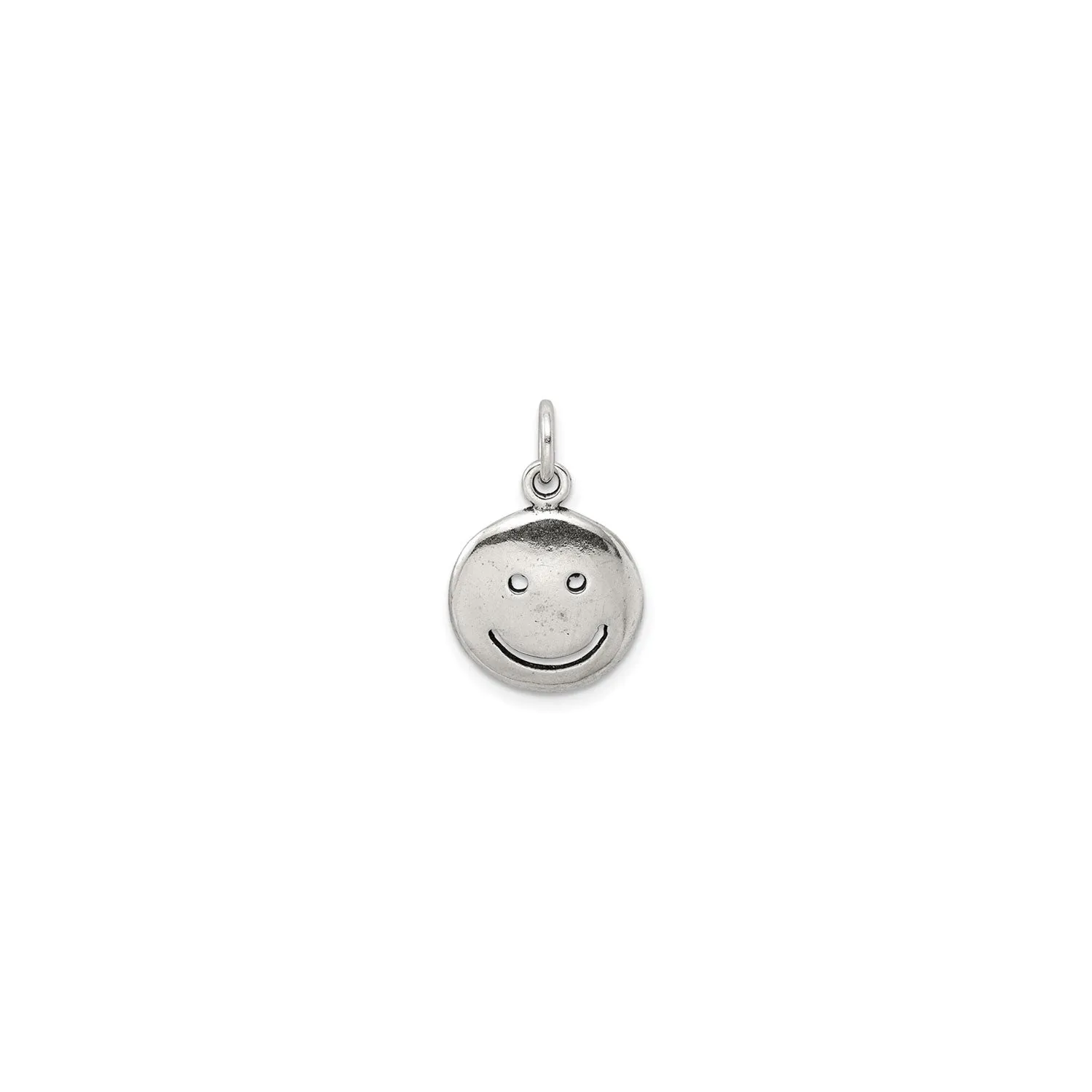 Antique Smiley Face Pendant (Silver)