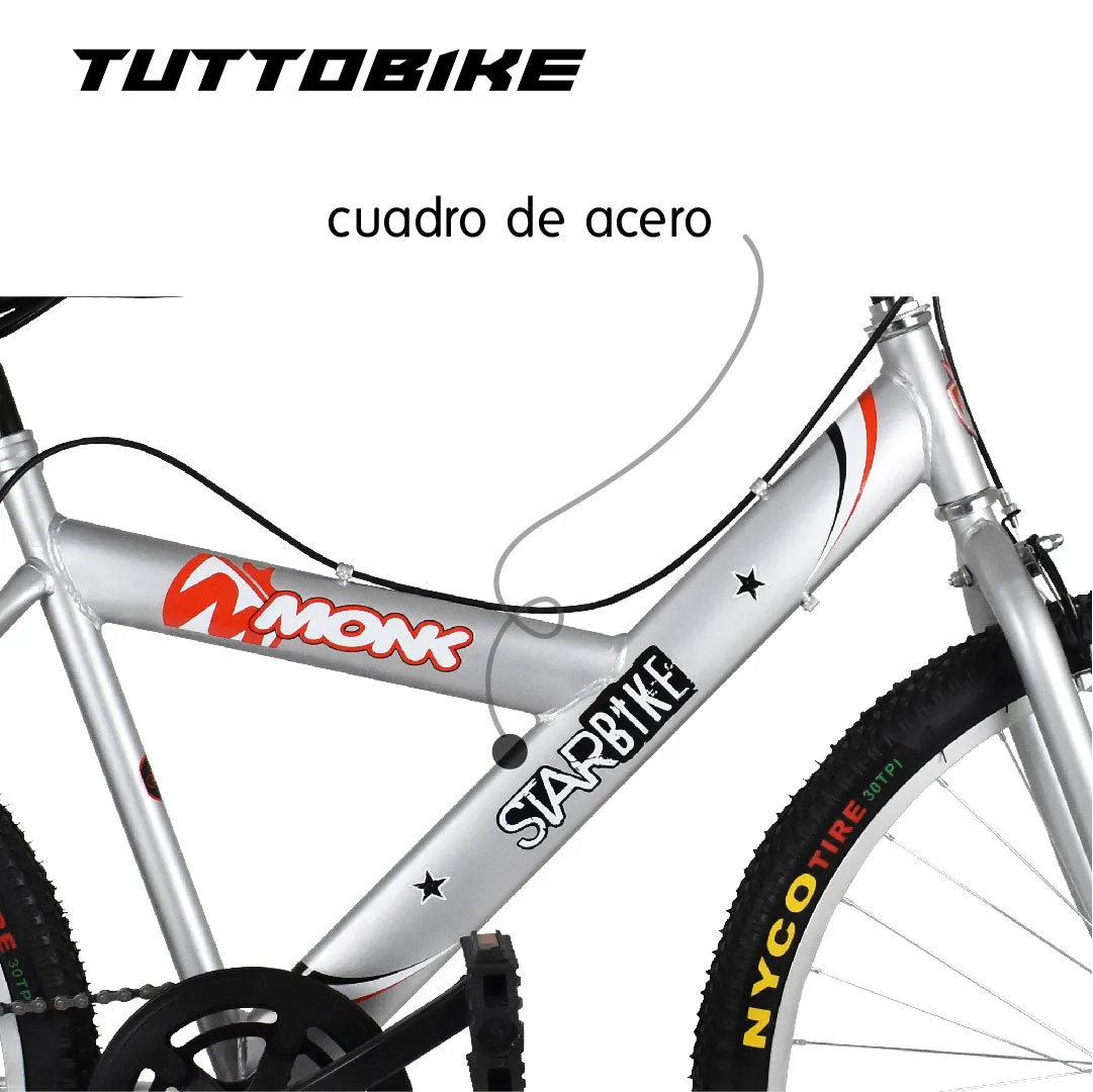 Bicicleta Montaña Rodada 26 1 velocidad Monk StarBike