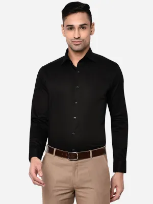 Black Solid Slim Fit Party Wear Shirt | Wyre