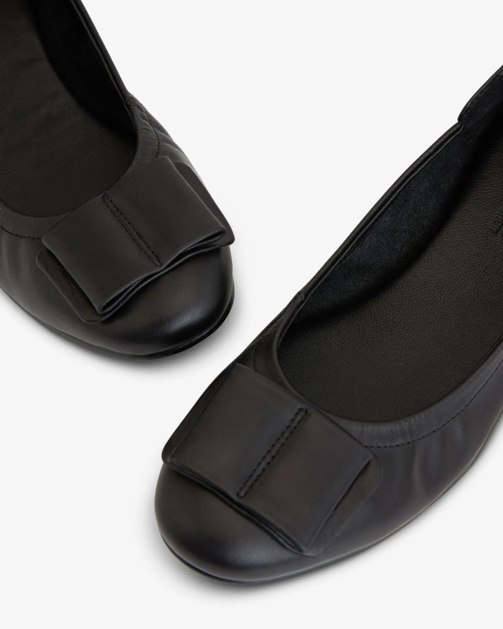 Blair Ballerina Leather Flats - Black (Women)