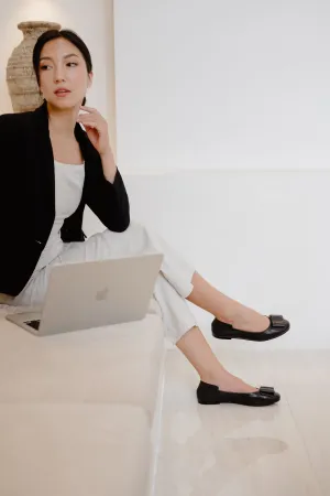 Blair Ballerina Leather Flats - Black (Women)