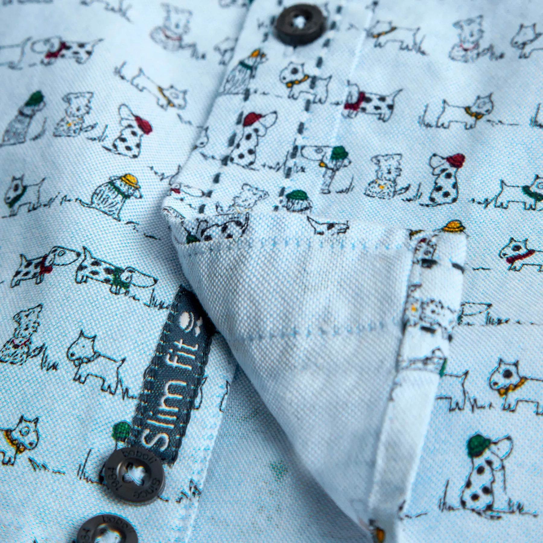 Boboli Puppy Print Oxford Shirt