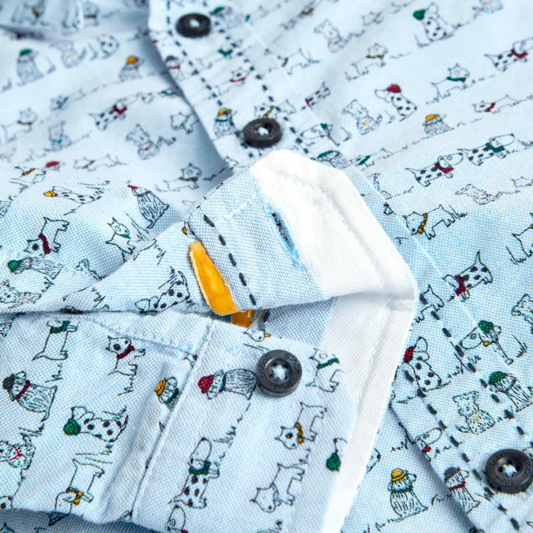 Boboli Puppy Print Oxford Shirt