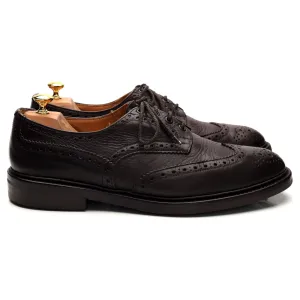 'Bourton' Dark Brown Kudu Leather Derby Brogues UK 11
