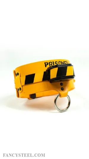 Bright Yellow Leather Cuff Restraint Set