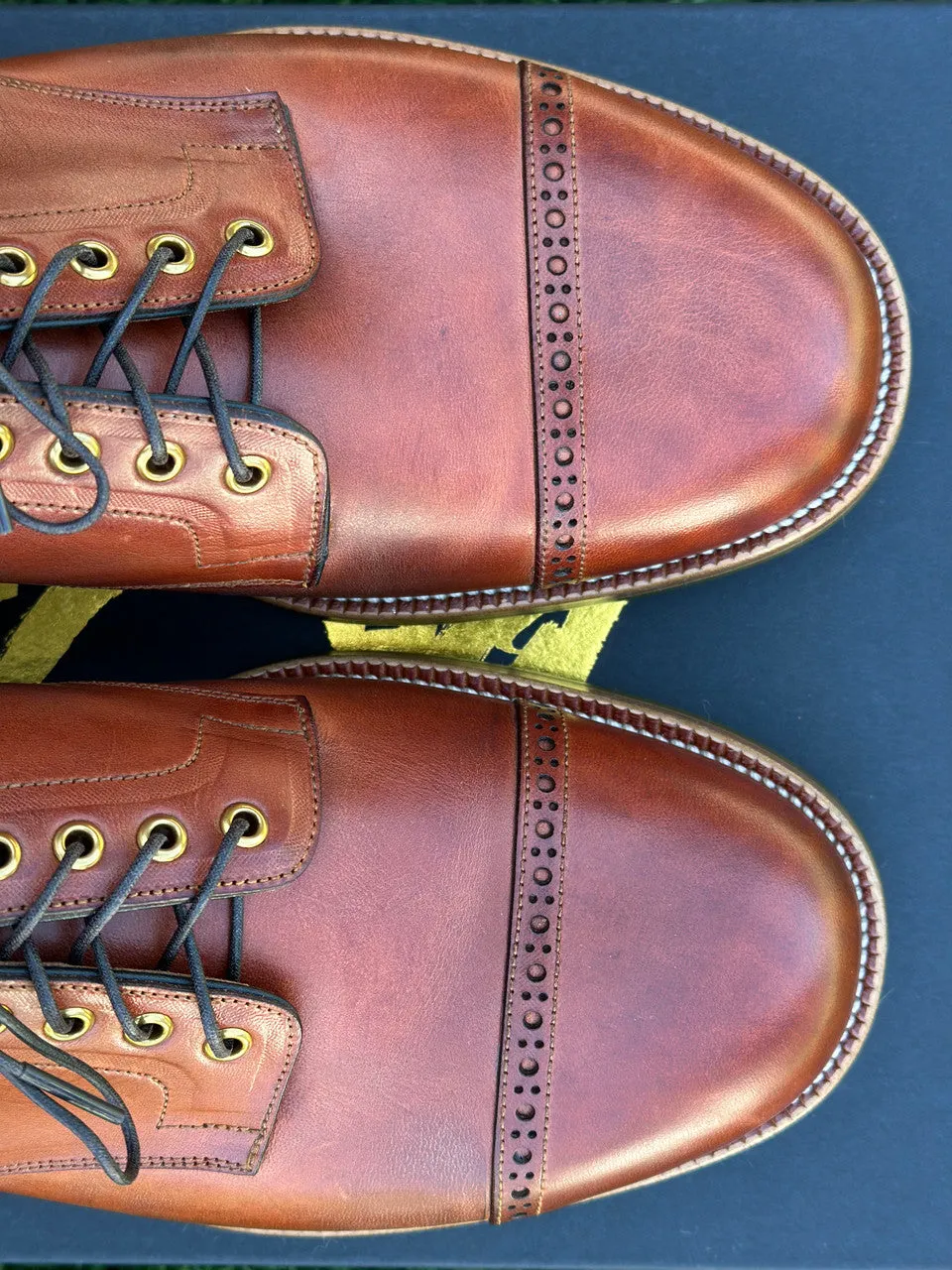 Brown Guidi Horsebutt TCO Derby Shoes