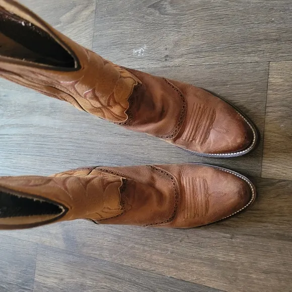 Brown Leather Cowboy Boots