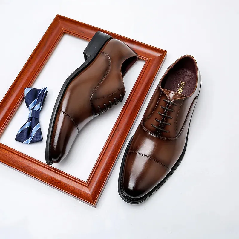 Brown Leather Oxford Shoes