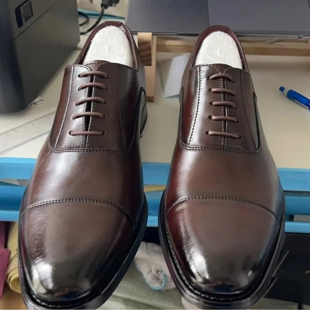 Brown Leather Oxford Shoes