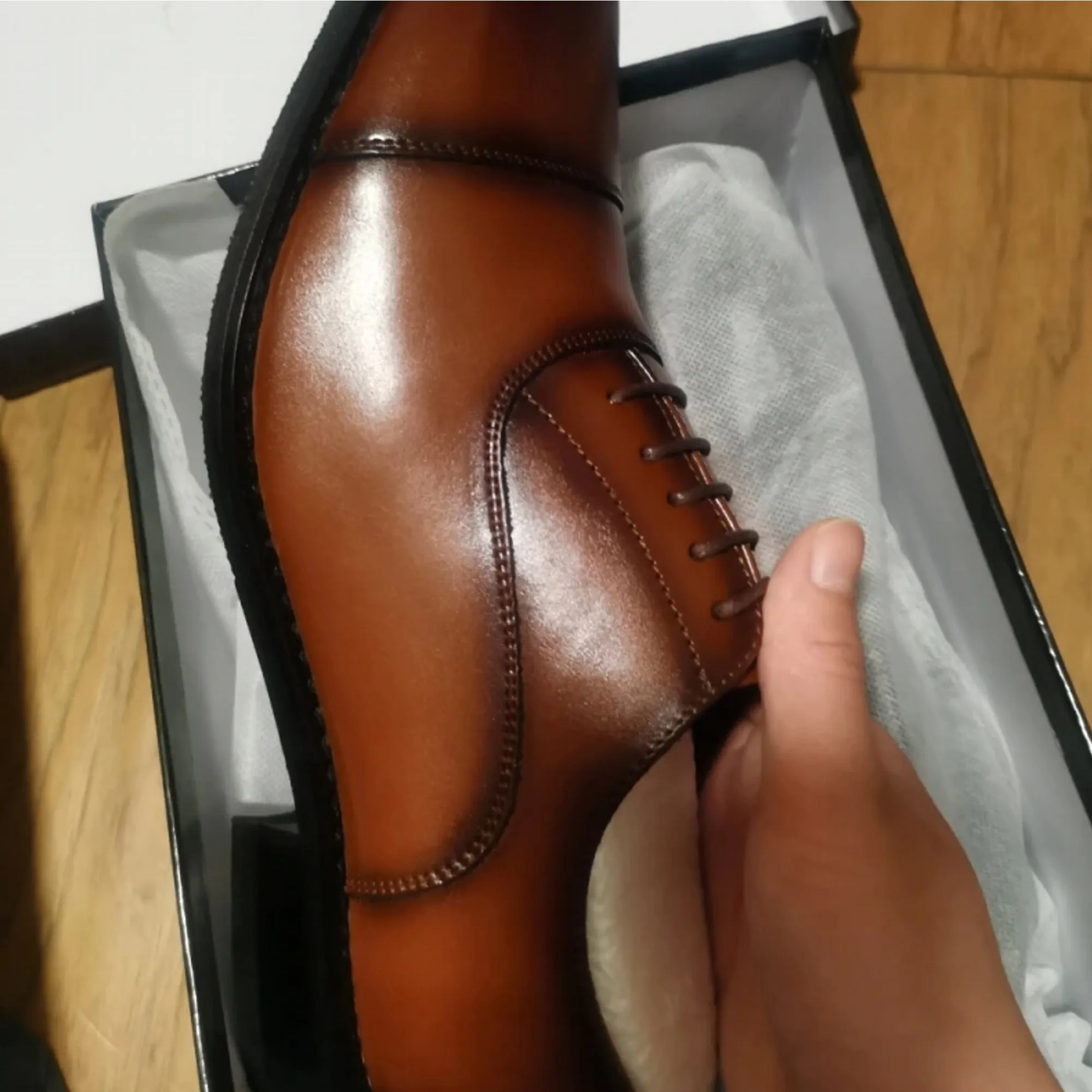 Brown Leather Oxford Shoes