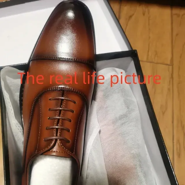 Brown Leather Oxford Shoes