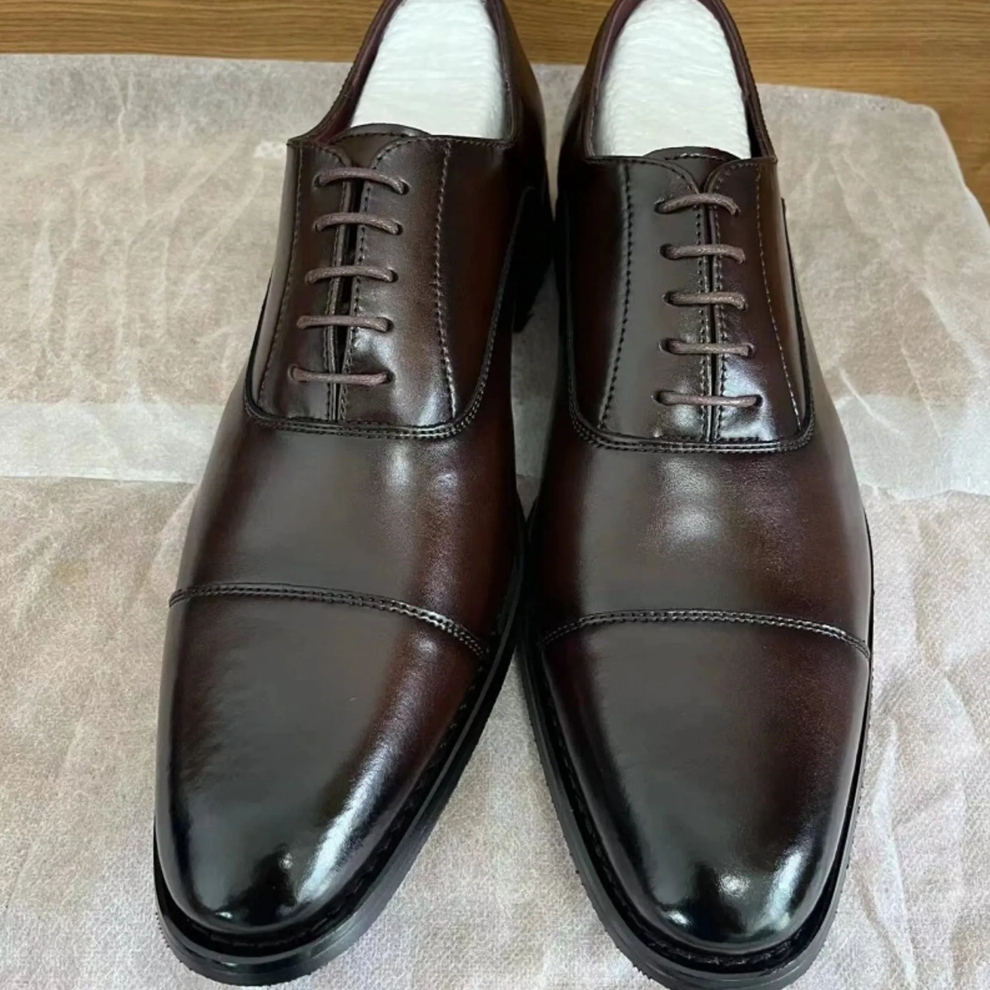Brown Leather Oxford Shoes