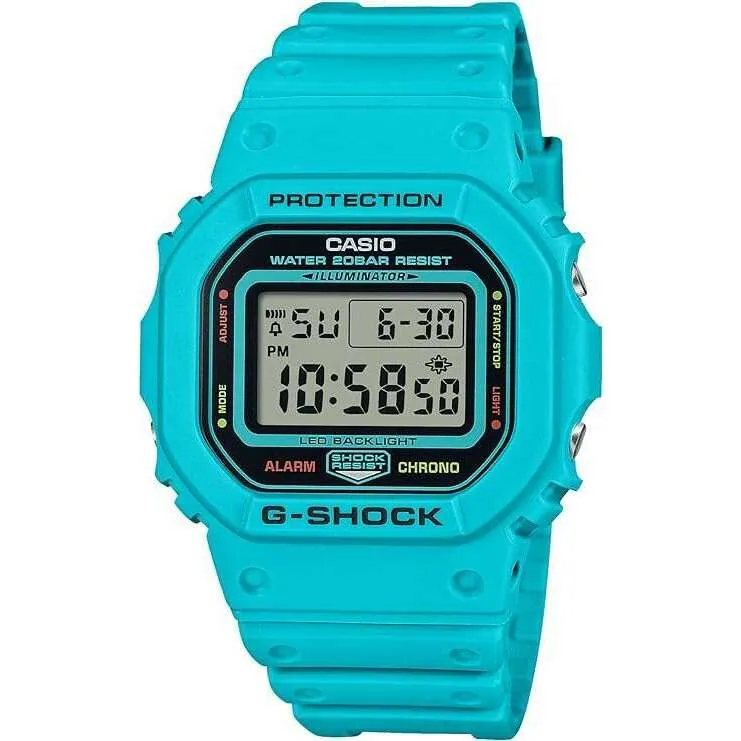 CASIO G-SHOCK ENERGY PACK BLUE RUBBER STRAP DIGITAL DIAL MEN WATCH DW-5600EP-2JF