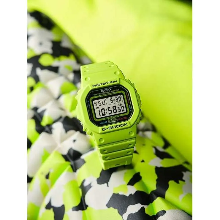 CASIO G-SHOCK ENERGY PACK YELLOW RUBBER STRAP DIGITAL DIAL MEN WATCH DW-5600EP-9JF