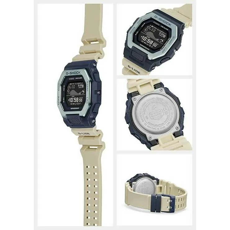 CASIO G-SHOCK G-LIDE BLUETOOTH DIGITAL DIAL NAVY BLUE & SAND BEIGE MEN WATCH GBX-100TT-2JF