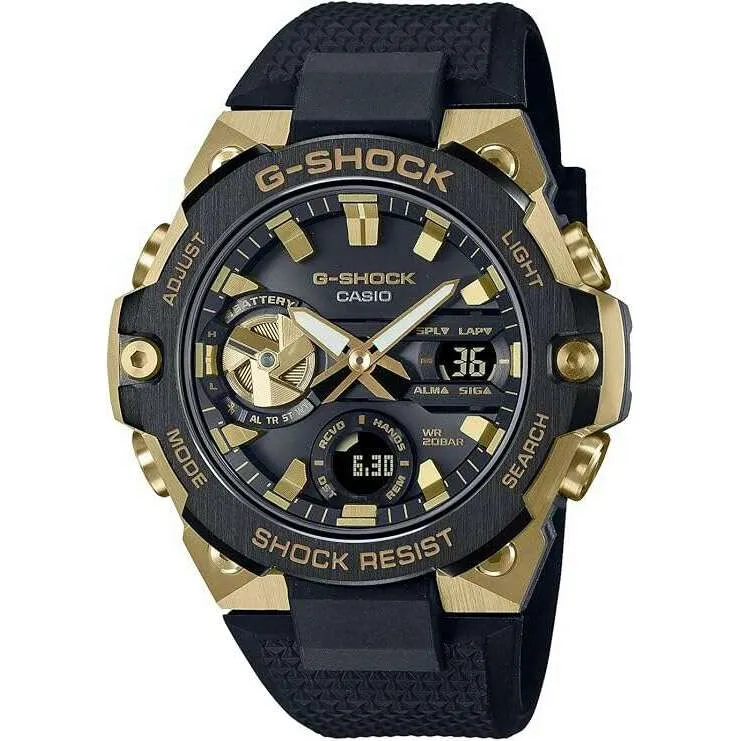 CASIO G-SHOCK G-STEEL BLUETOOTH SOLAR ANALOG DIGITAL BLACK & GOLD MEN WATCH GST-B400GB-1A9JF