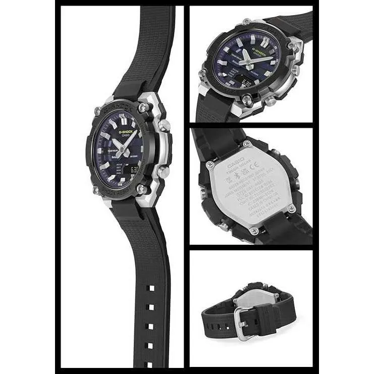 CASIO G-SHOCK G-STEEL BLUETOOTH SOLAR BLACK & NAVY BLUE MEN WATCH GST-B600A-1A6JF