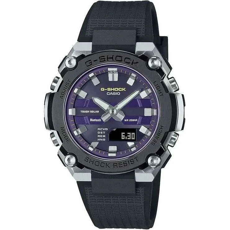CASIO G-SHOCK G-STEEL BLUETOOTH SOLAR BLACK & NAVY BLUE MEN WATCH GST-B600A-1A6JF