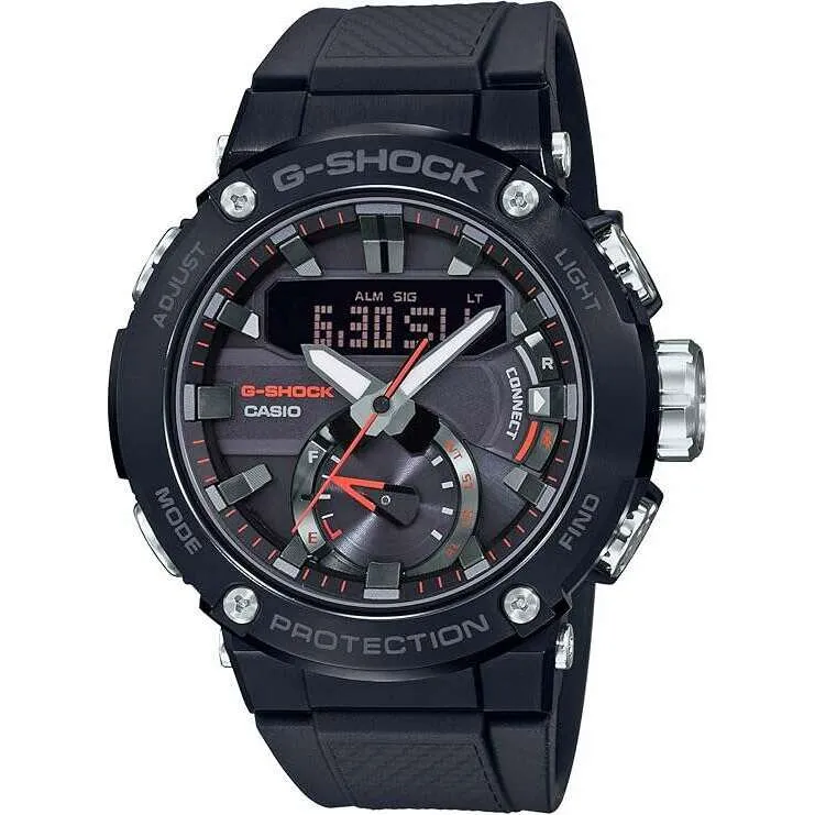 CASIO G-SHOCK G-STEEL SOLAR CARBON CORE GUARD BLACK MEN WATCH GST-B200B-1AJF
