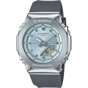 CASIO G-SHOCK METAL COVERED ANALOG DIGITAL BLACK & BLUE LADIES WATCH GM-S2110-2AJF