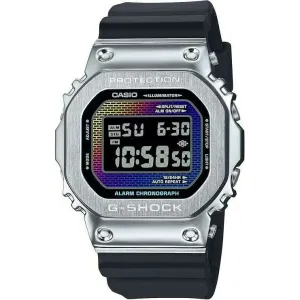 CASIO G-SHOCK METAL COVERED BLACK STRAP DIGITAL MULTICOLOR DIAL MEN WATCH GM-5600RW-1JF