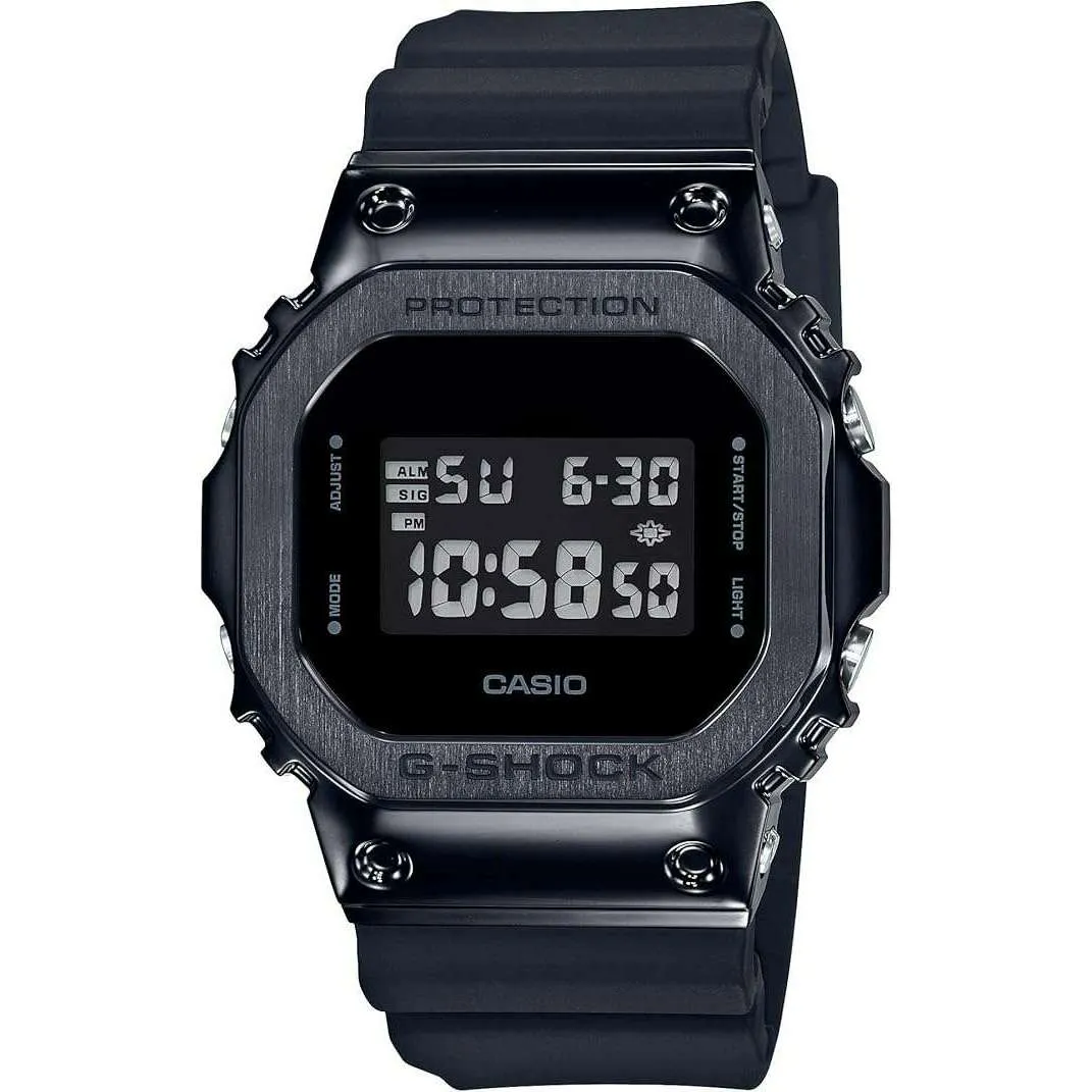 CASIO G-SHOCK METAL COVERED DIGITAL ALL BLACK MEN WATCH GM-5600B-1JF