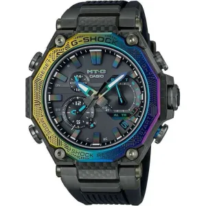 CASIO G-SHOCK MT-G BLUETOOTH RADIO SOLAR BLACK & RAINBOW ANALOG MEN WATCH MTG-B2000YR-1AJR
