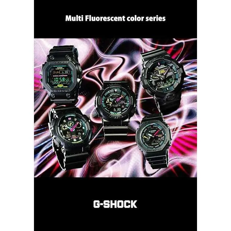 CASIO G-SHOCK MULTI FLUORESCENT COLOR SERIES DIGITAL BLACK MEN WATCH GX-56MF-1JF