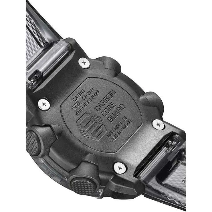 CASIO G-SHOCK SKELETON SERIES ANALOG DIGITAL BLACK & GREY MEN WATCH GA-2000SKE-5AJF