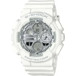 CASIO G-SHOCK WHITE & SILVER ANALOG DIGITAL LADIES WATCH GMA-S140VA-7AJF