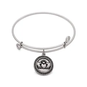Claddagh, Bangle Antique Silver Color Finish