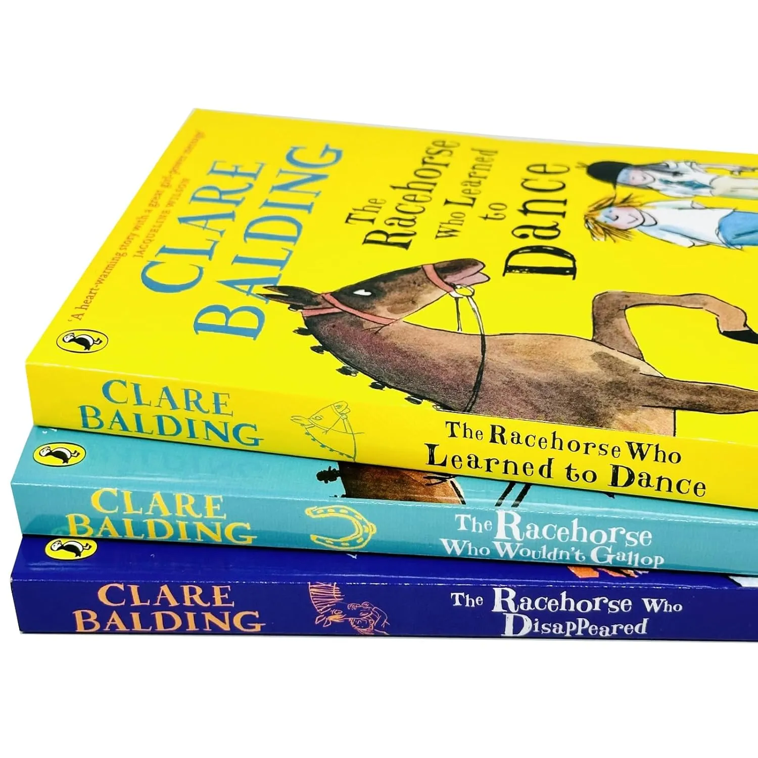 Clare Balding Charlie Bass Collection 3 Books Set (The The Racehorse Who Wouldn't Gallop)