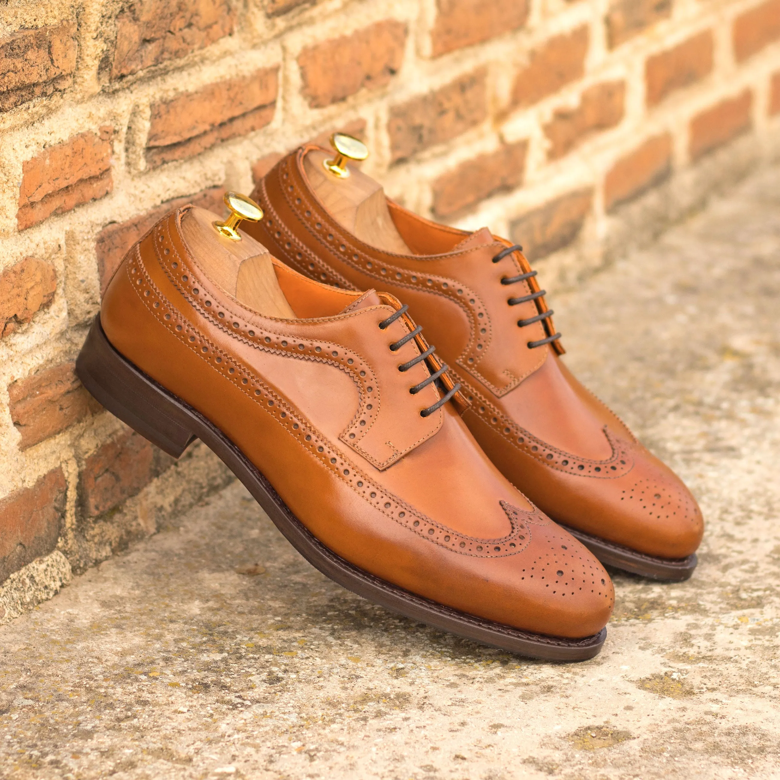 Cognac Shell Cordovan Longwing Blucher