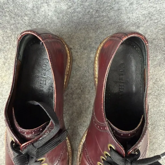 Cole Haan Men's Leather Cordovan Brogue 8.5 Burgundy Maroon