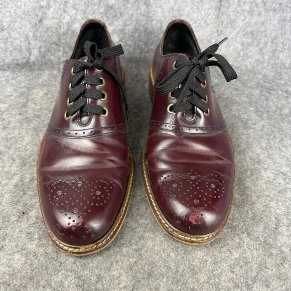 Cole Haan Men's Leather Cordovan Brogue 8.5 Burgundy Maroon
