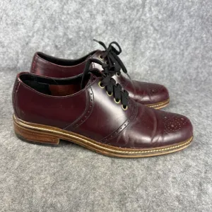 Cole Haan Men's Leather Cordovan Brogue 8.5 Burgundy Maroon