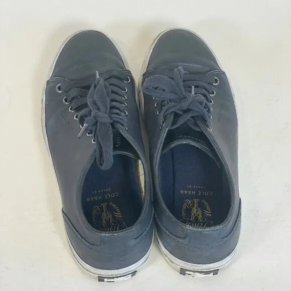 Cole Haan Mens Pinch Weekender LX Lace Oxford Sneaker Navy Blue Size 8 M Leather