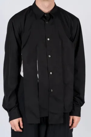 COMME DES GARCONS HOMME PLUS FRINGED COTTON BUTTON SHIRT