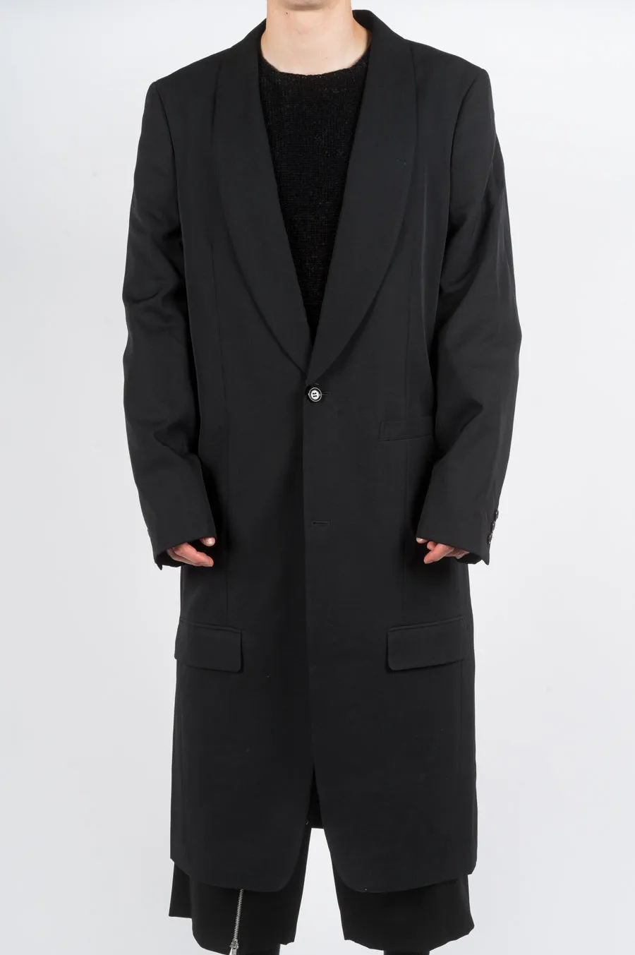 COMME DES GARCONS HOMME PLUS SINGLE BREASTED COAT BLACK